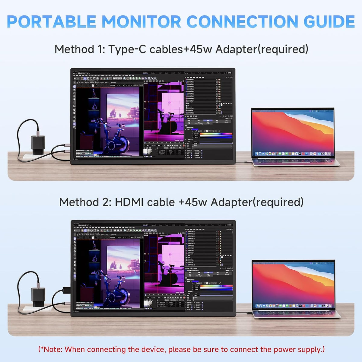Monitor portátil 4K de 23.8", UHD 3840x2160 IPS 400 nits 100% sRGB
