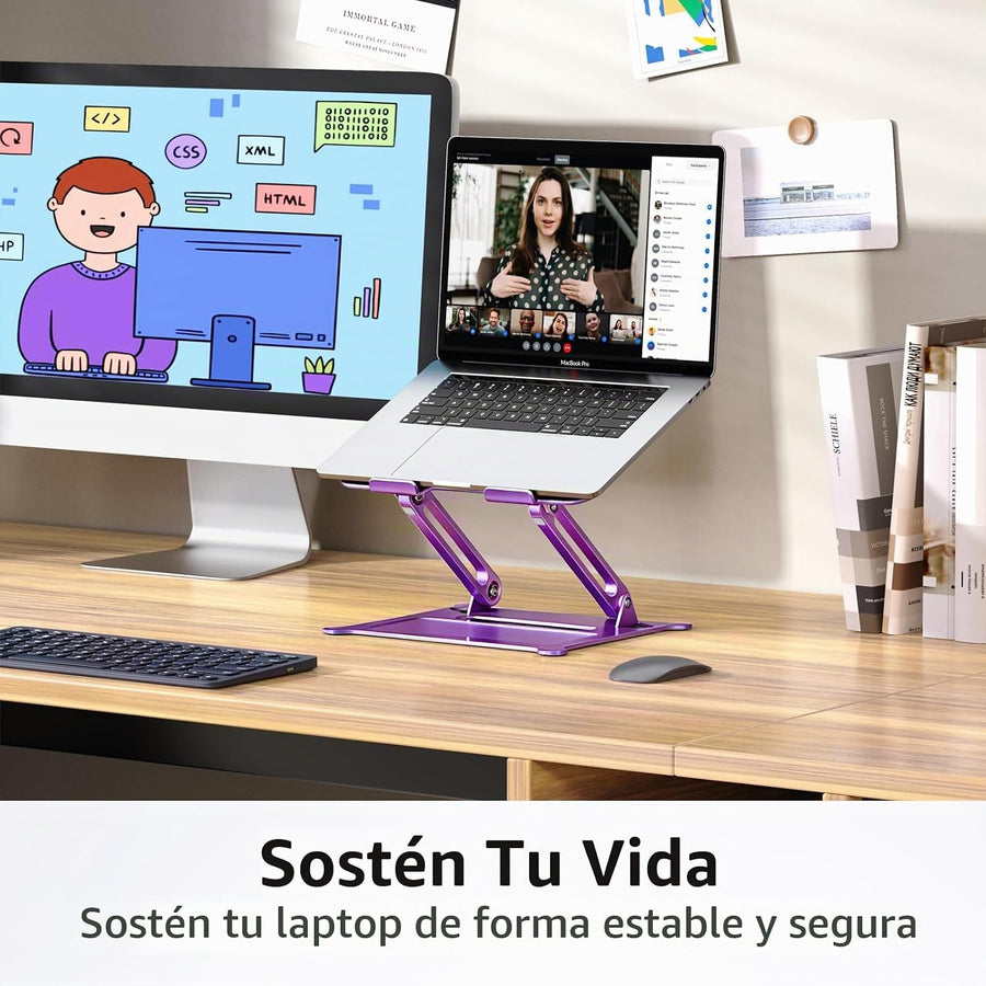 Urmust Soporte ajustable para laptop, soporte para computadora port...