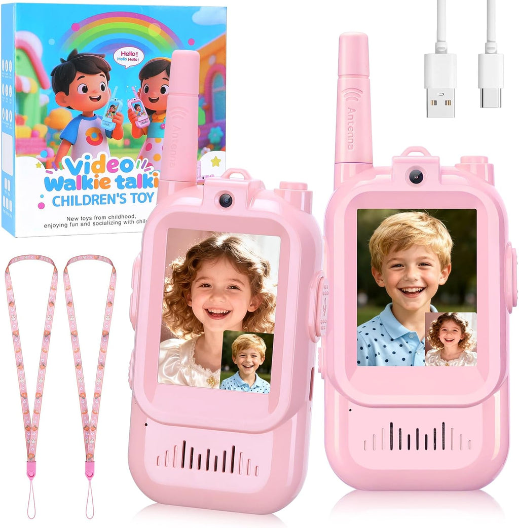 Walkie Talkies de video para niños paquete de 2 walkie