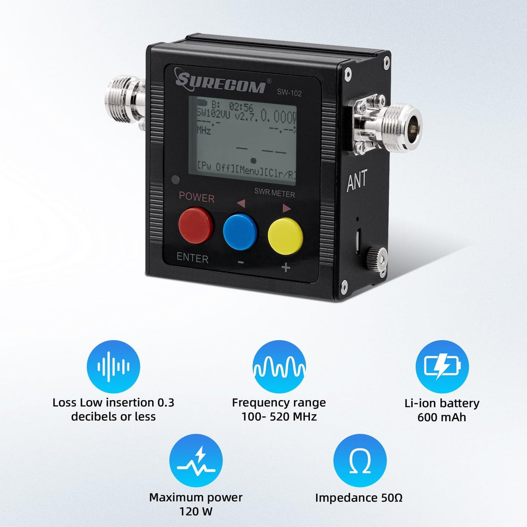 Mcbazel Surecom SW-102 Digital VHF/UHF 125-525Mhz Medidor