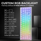 HITIME XVX M67 Teclado inalámbrico 60% por ciento, teclado topográf...