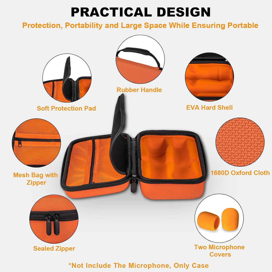 Estuche para micrófono inalámbrico compatible con el sistema de dos...