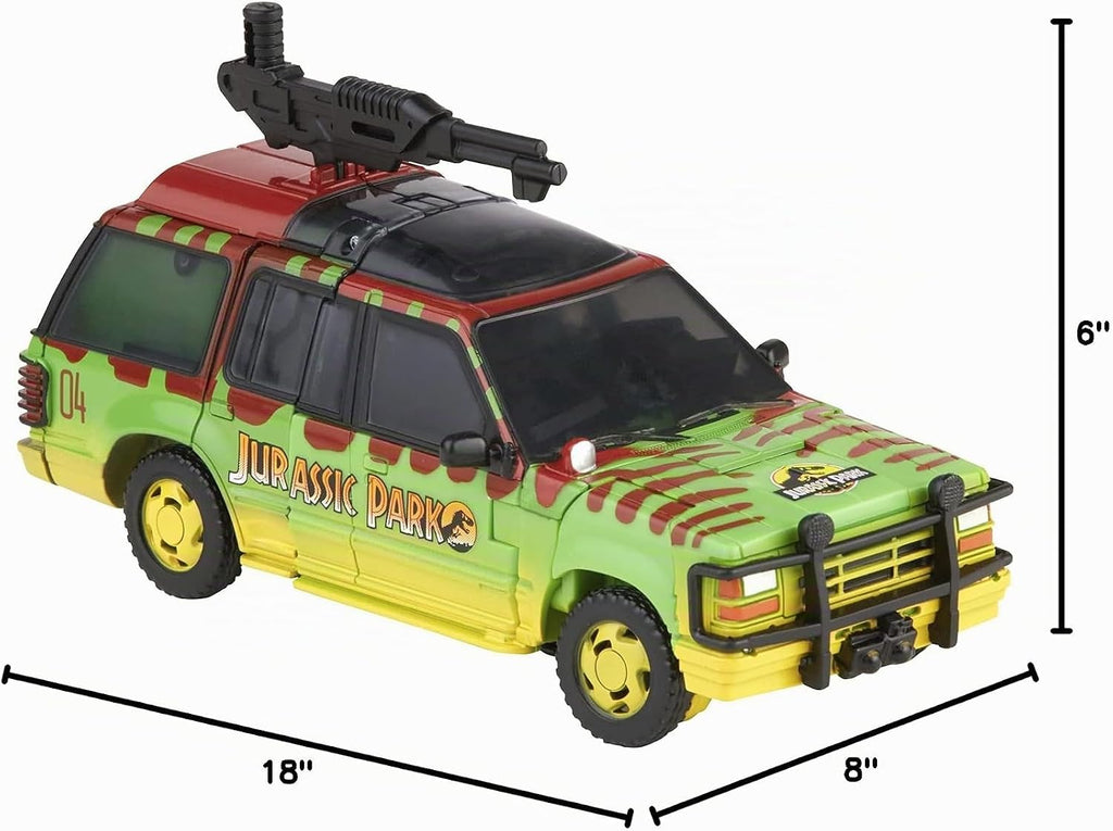 Transformers Generations Collaborative: Jurassic Park Mash-Up Tyrannocon Rex & Autobot JP93 Edades 8 en adelante (Exclusivo de Amazon)