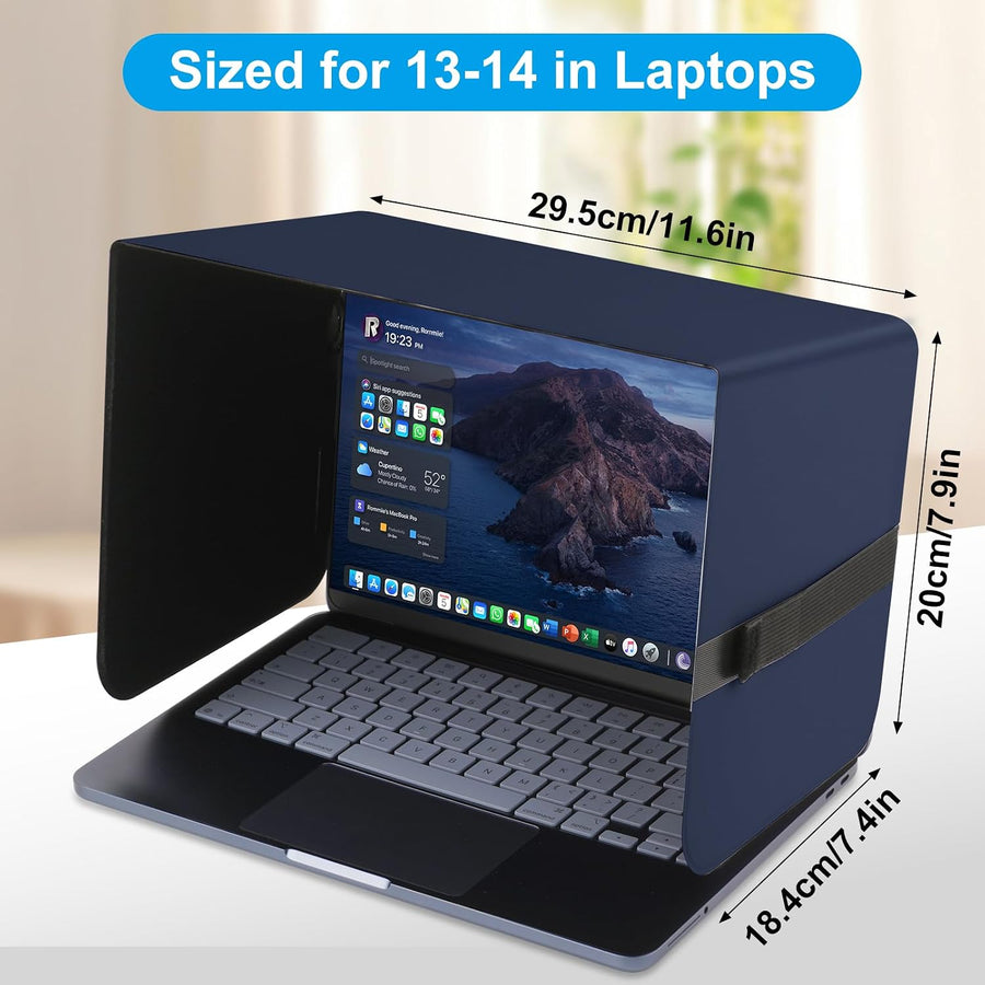 HoYiXi Parasol plegable para laptop y escudo de privacidad, se adap...