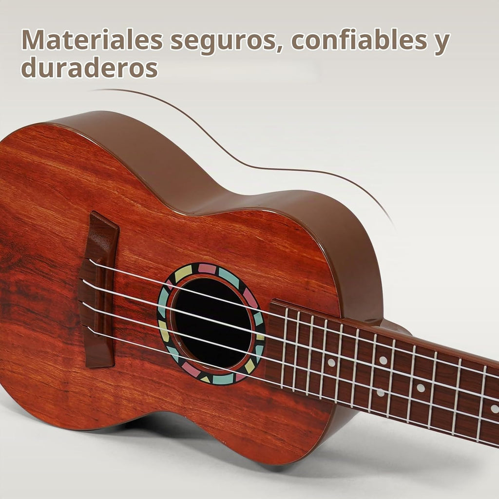 Ukelele de 21 pulgadas para niños y niñas de 3, 4, 5, 6, 7 años