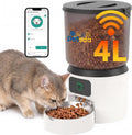 Alimentadores automáticos del gato 4L temporizó las comidas secas WiFi 10