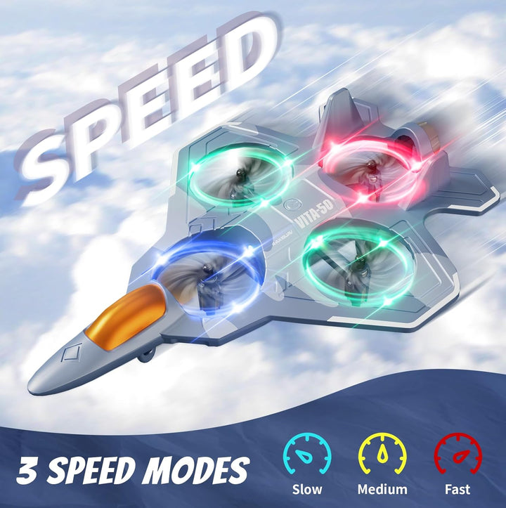 4DRC Aviones de espuma con control remoto para niños y adultos, jug...