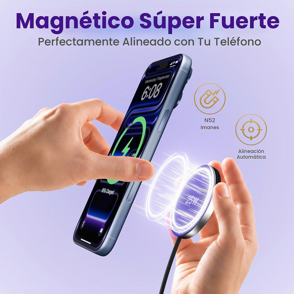 Cargador inalámbrico MagSafe de 25 W para almohadilla magnética de carga