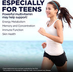 KAL Comprimidos multivitamínicos para adolescentes con energía, Menta, 60 unidades (1 paquete)
