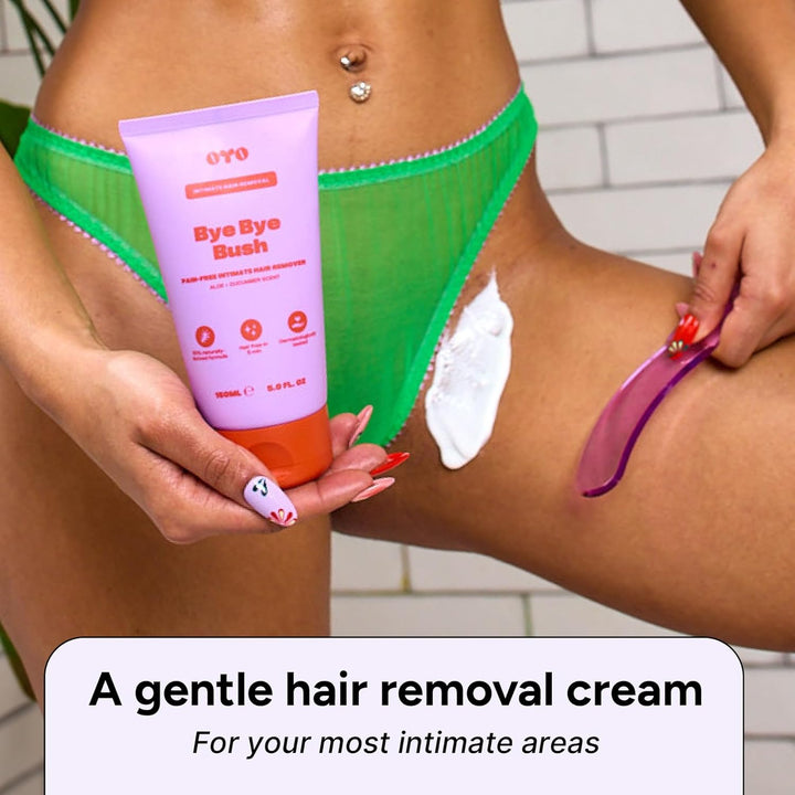 Bye Bye Bush by OYO - Crema depiladora para mujeres para área priva...