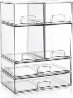 Cajones de almacenamiento apilables transparentes: cubos