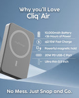 myCharge CliqAir - Banco de energía magnético de 10000 mAh, diseño...