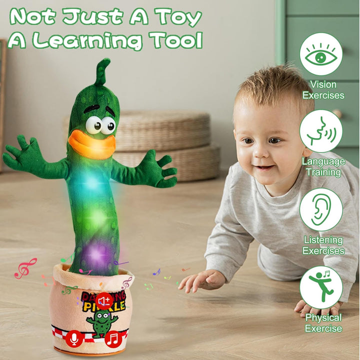 Juguete de pepinillo que habla bailando para bebés