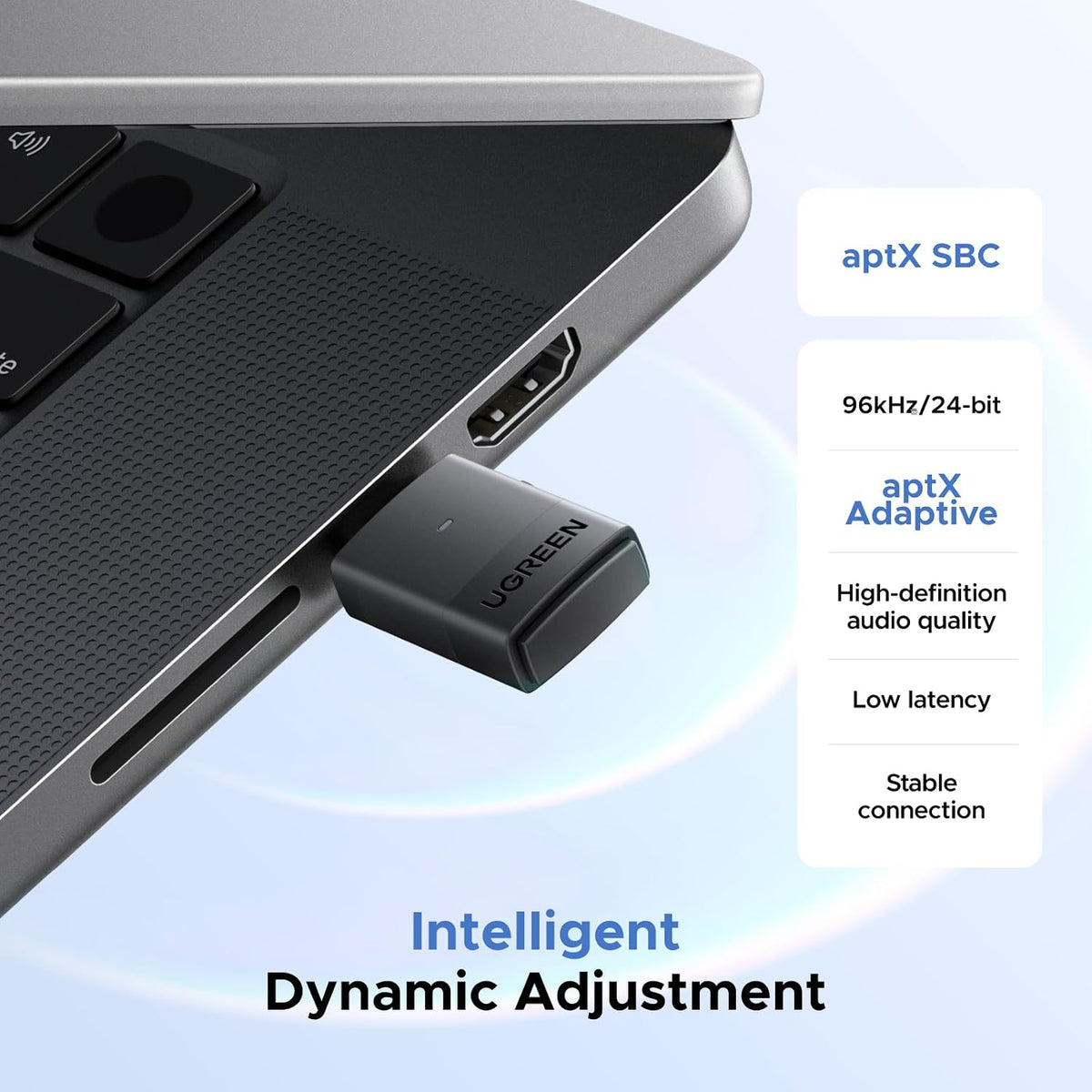 UGREEN Adaptador Bluetooth USB-C para PS5 / PC con LE Audio, aptX Adaptive