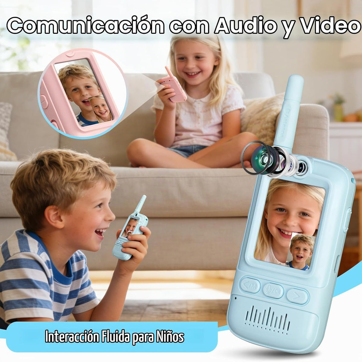 Walkie Talkies de Toys Kids: recargable de largo alcance