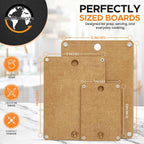 Juego de 3 tablas de cortar de madera compuesta, tabla de