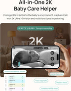 Dr.Care LumiView Plus Monitor de bebé WiFi inteligente de 5.5 pulgadas con