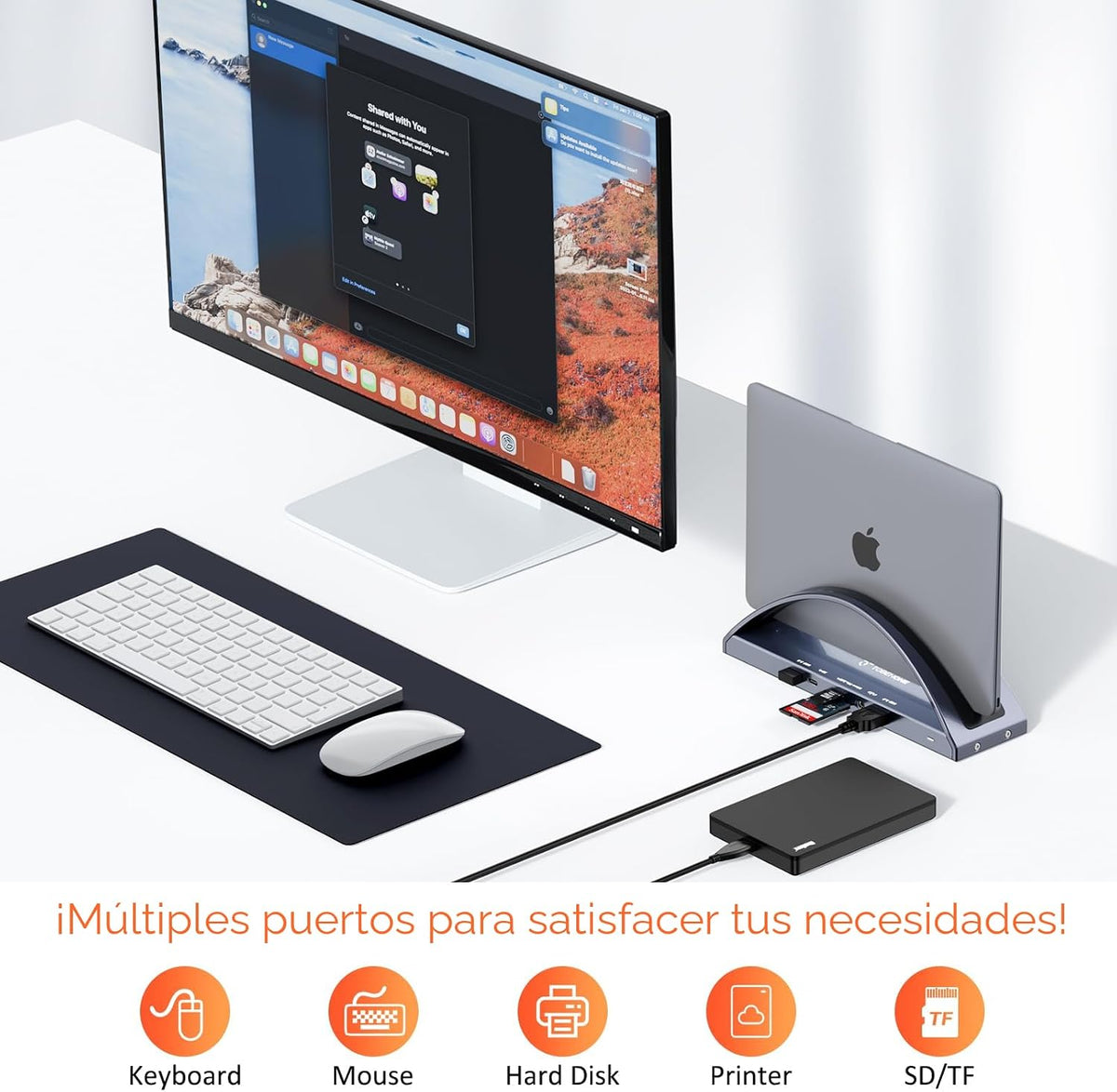 TobenONE - Soporte para estación de acoplamiento para MacBook Pro/Air Dual