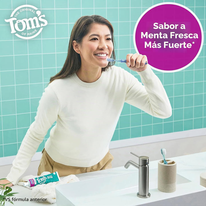 Pasta dental sin fluoruro de blanqueamiento y antiplacas de Tom's o...
