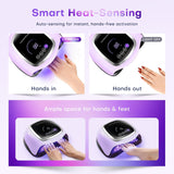 Lámpara de uñas UV, secador de uñas LED de 180 W para esmalte de ge...