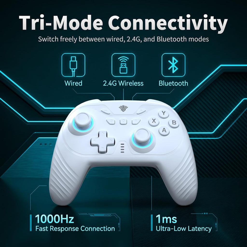 YUYIU Controlador Inalámbrico para Juegos para PC, Switch, Steam Deck, Android, iOS