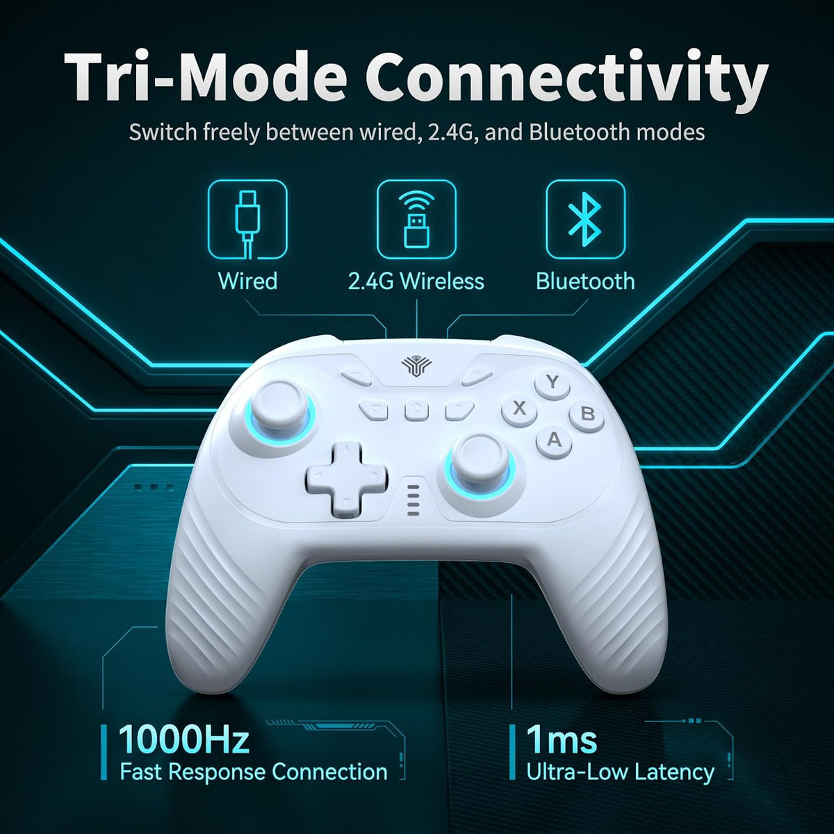 YUYIU Controlador Inalámbrico para Juegos para PC, Switch, Steam Deck, Android, iOS