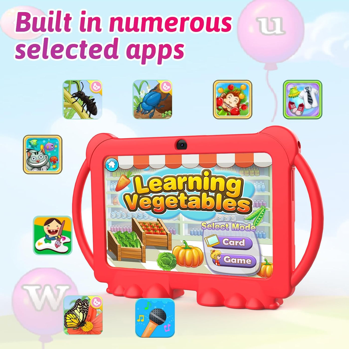 Tablet 2025 para niños, Android 12 tabletas para niños de 7 pulgada...