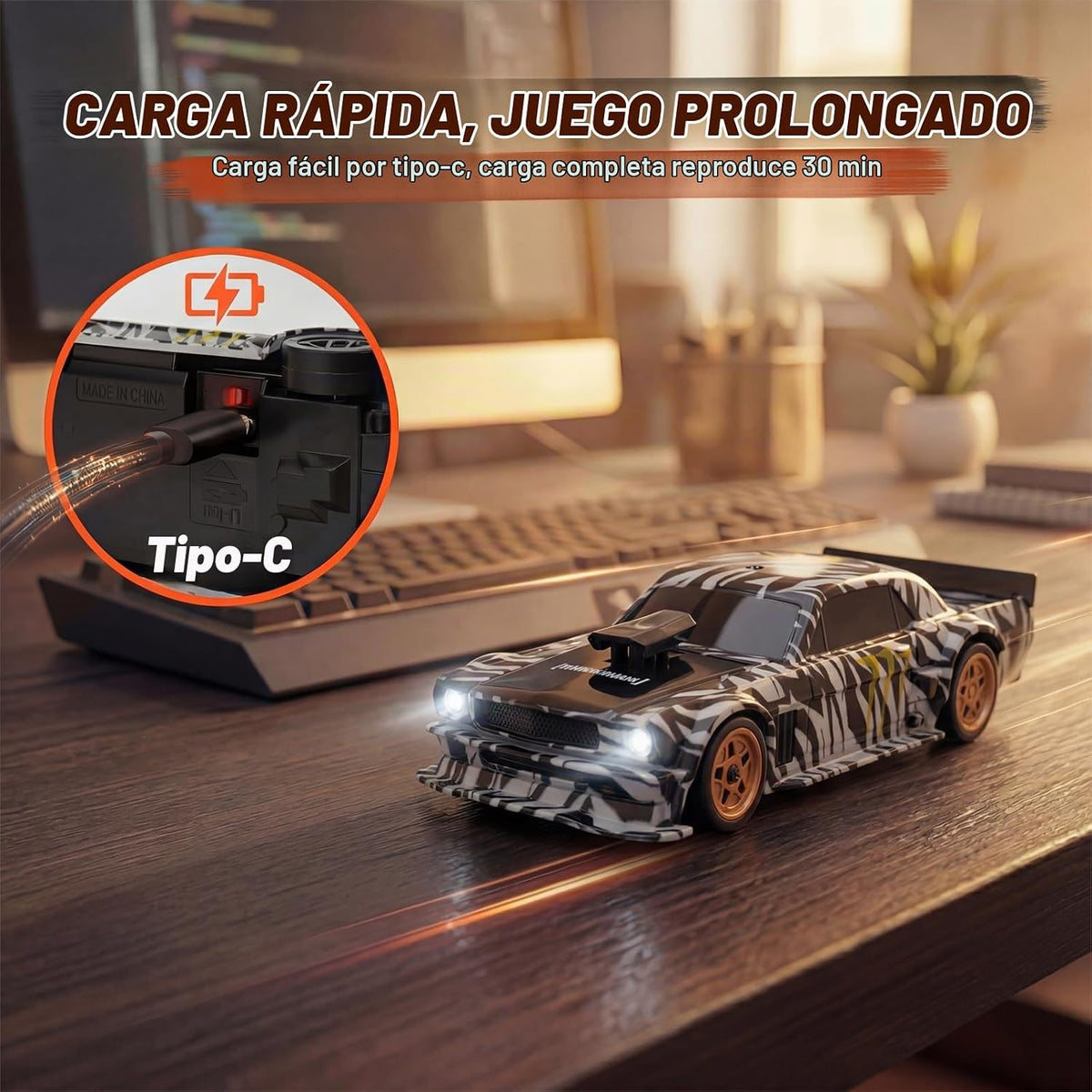 [2026 Upgrade 1/43 Mini RC Drift Car con giroscopio, 4WD RTR
