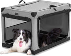 PETSFIT Jaula portátil suave de 36 pulgadas para perros – Marco resistente en espiral patentado, perrera plegable para perros medianos y grandes, 3 puertas de malla, cremalleras con cerradura