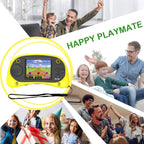 EASEGMER Juegos electrónicos portátiles de 16 bits para niños con 220 juegos de video HD, Amarillo