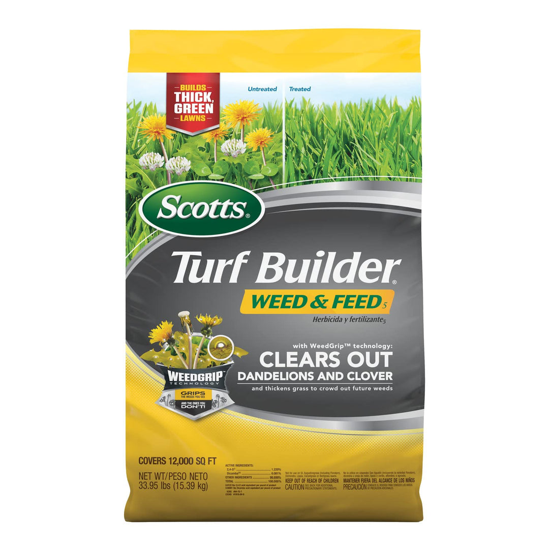 Scotts Turf Builder Weed and Feed5, Fertilizante y controlador de m...