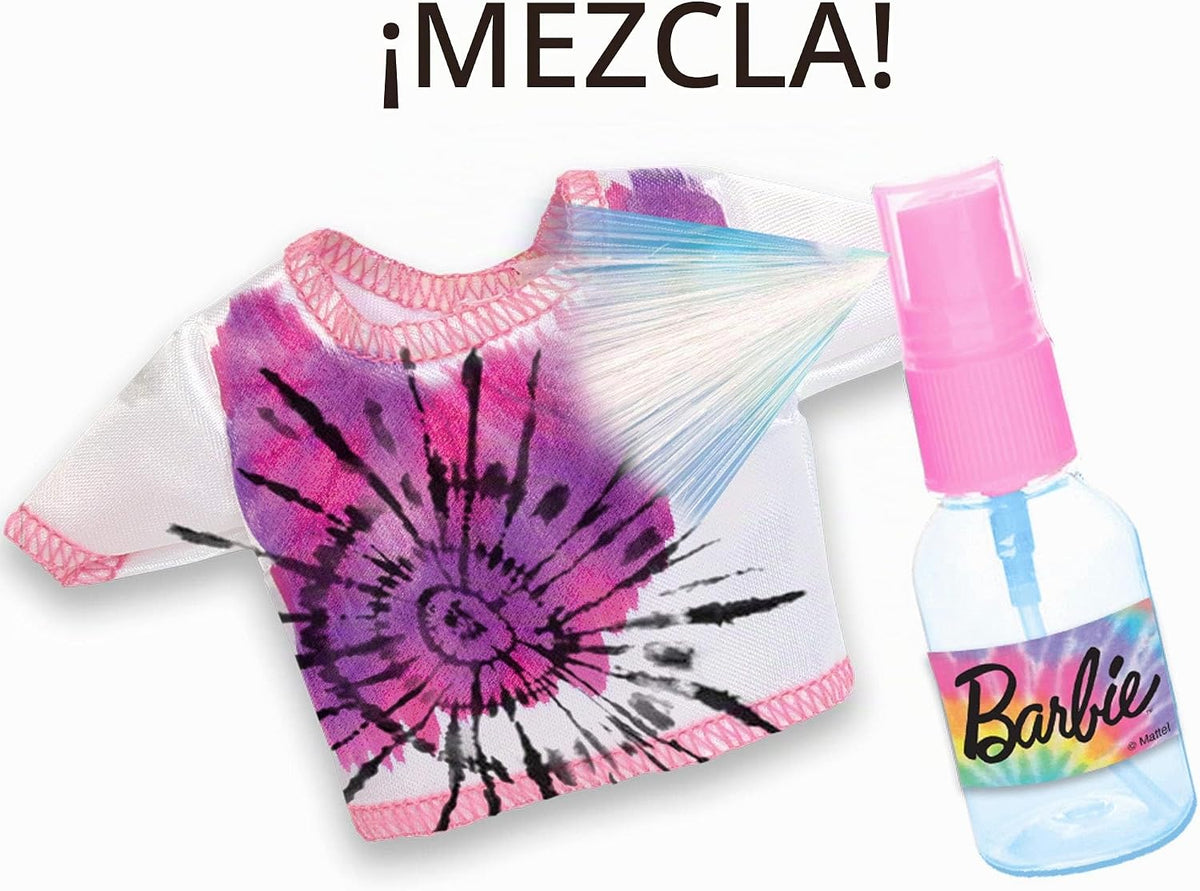 Tara Toys Barbie - Kit de diseño de moda de teñido anudado, juego de diseño