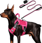 Correa para perro y arnés táctico para perro, juego reflectante resistente para entrenamiento de caminar