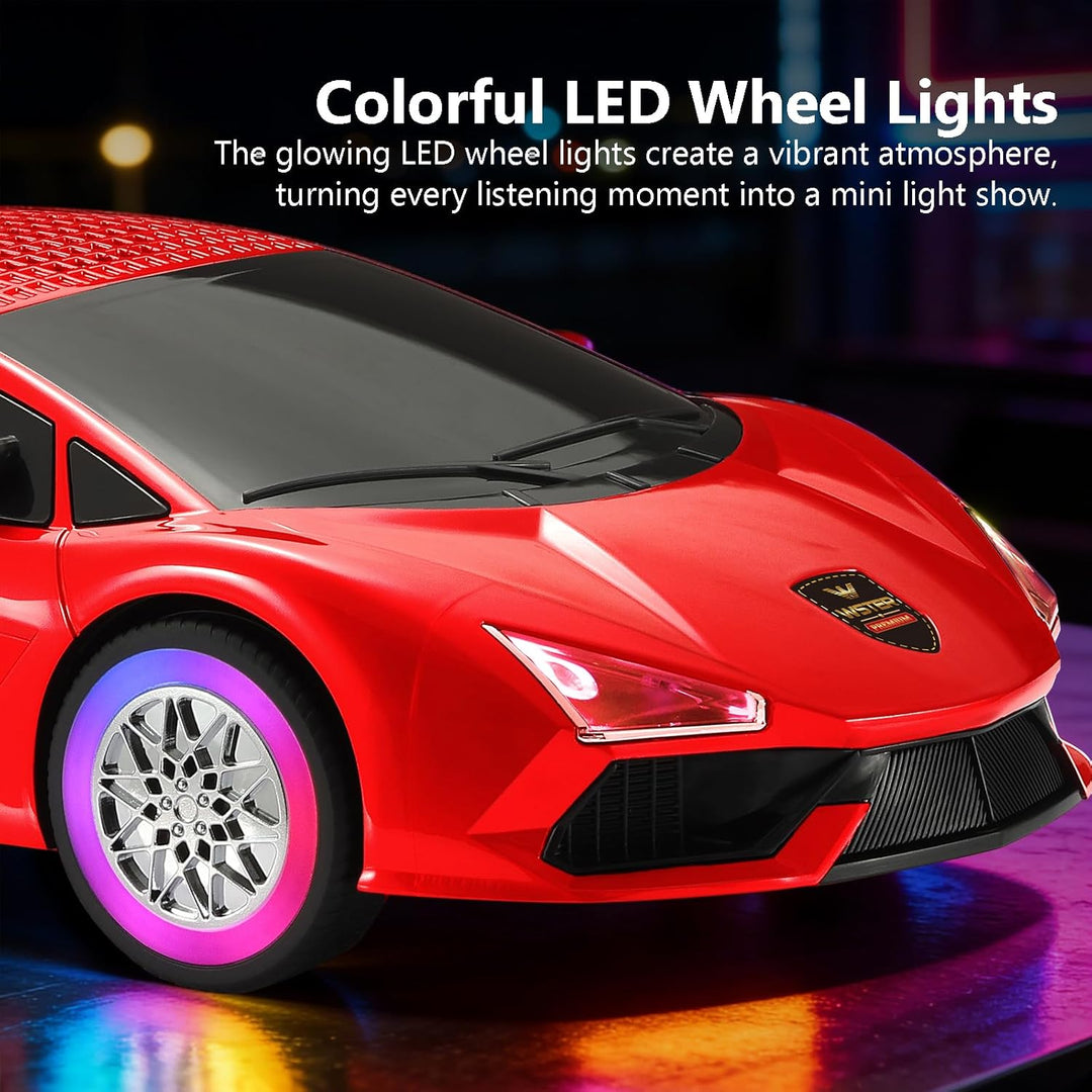 WSTER WS-690 Hypercar Altavoz Bluetooth portátil, control de luz LE...