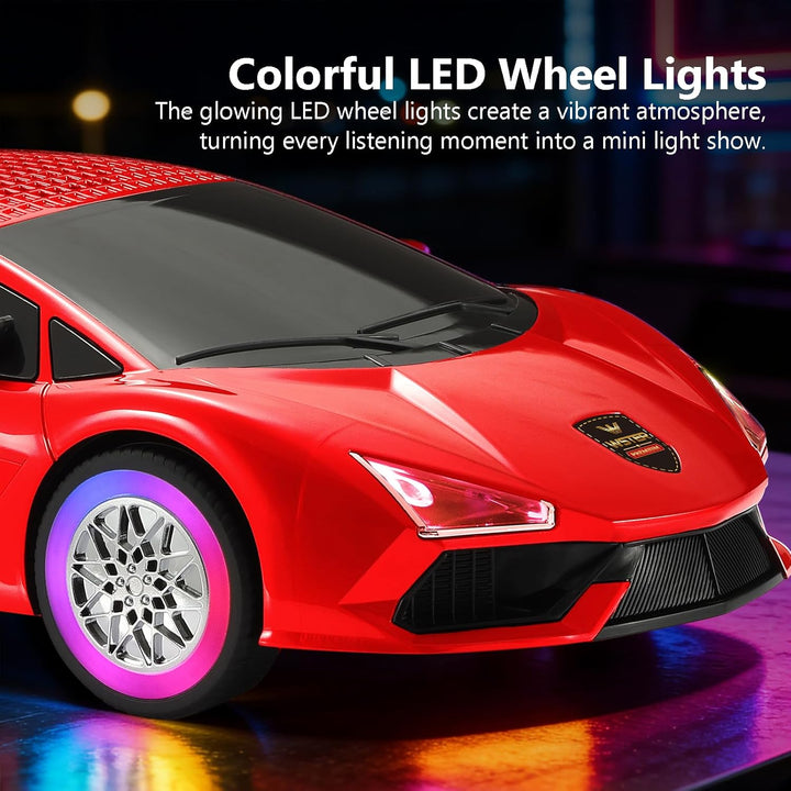 WSTER WS-690 Hypercar Altavoz Bluetooth portátil, control de luz LE...