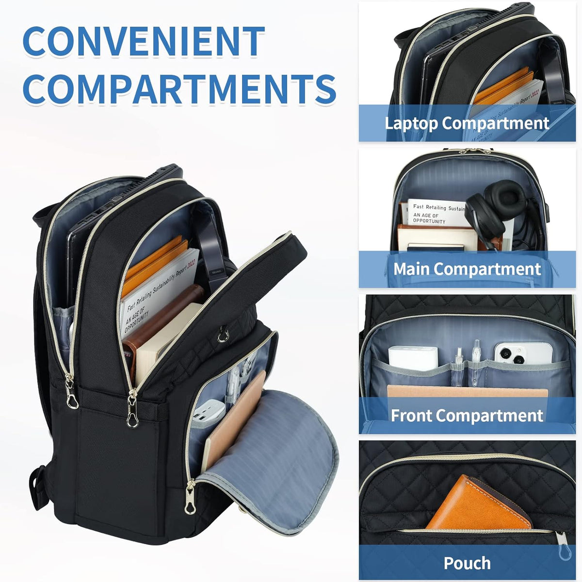 KROSER Mochila para Portátil 15.6" Mochila Elegante de Día con...