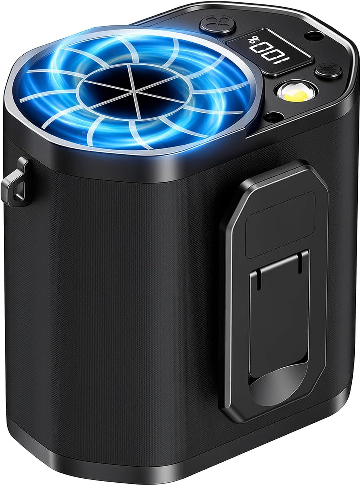 ATOPICK Ventilador de cintura con clip: ventilador portátil de 4 ve...
