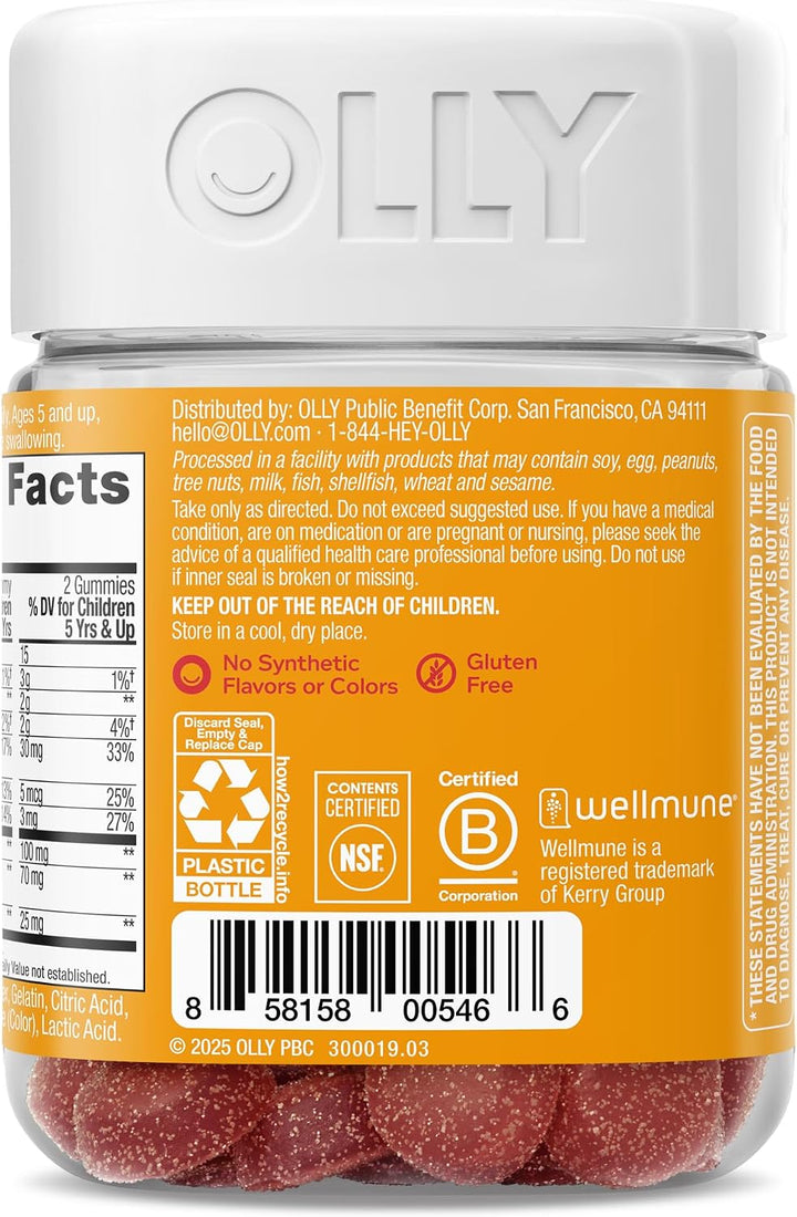 Suplementos probióticos de goma multivitamínico OLLY Kids, Mighy Im...