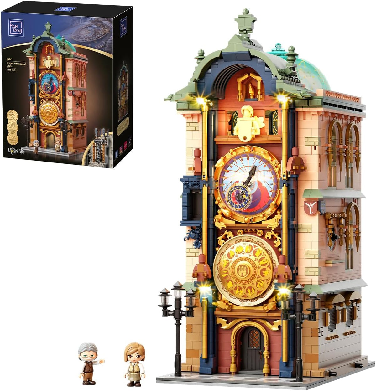 PANTASY Juego de construcción de reloj astronómico de Praga para adultos