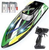DEERC Barco RC de Alta Velocidad con Luces LED, 18.6 MPH Barco de C...