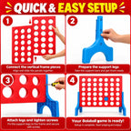 Giant 4 in a Row Game, juego jumbo para interiores y exteriores para la familia