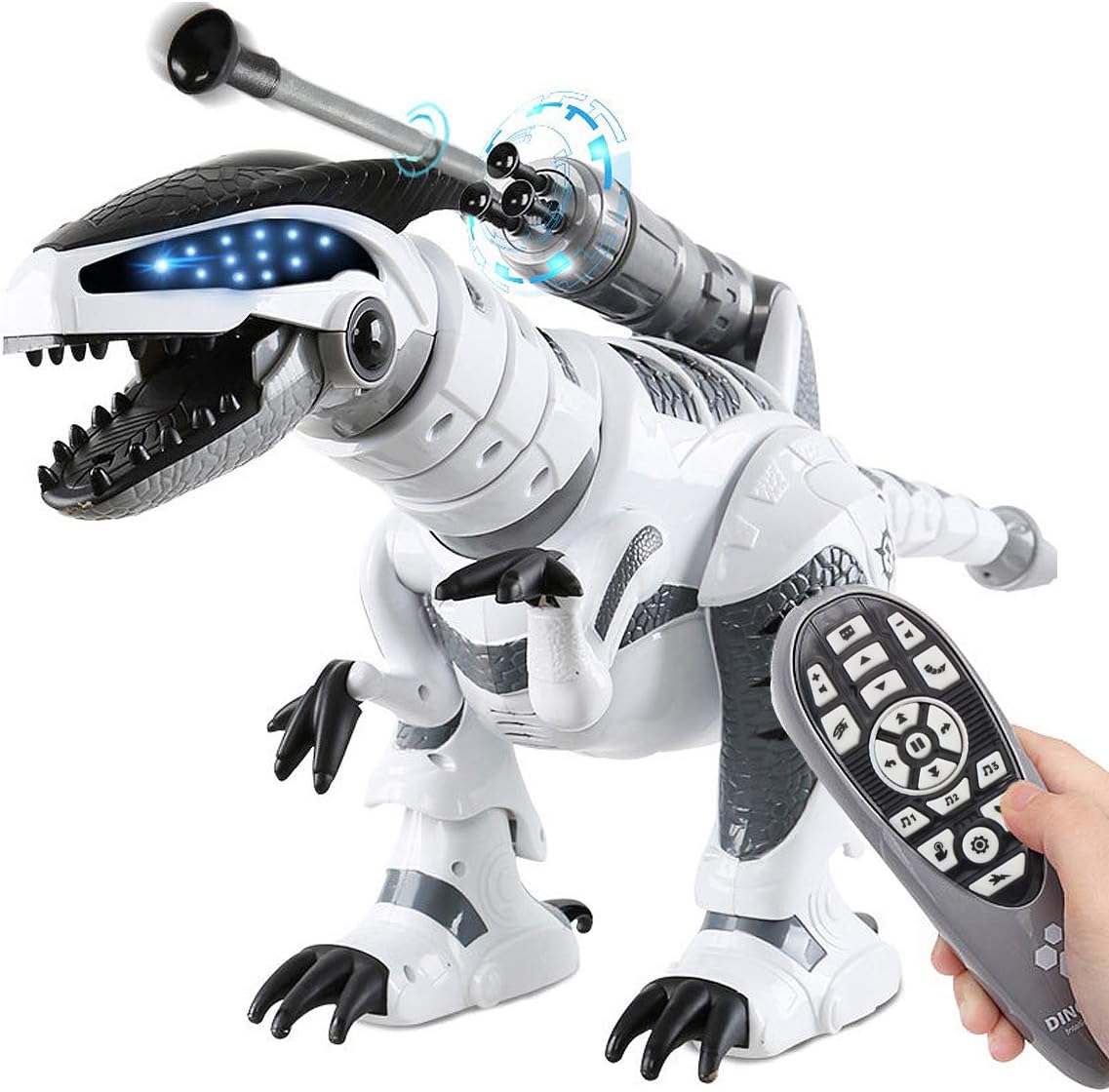 Fistone RC Robot Dinosaurio Inteligente Interactivo Juguetes de Control Remoto Electrónico Robot que Camina, Baila, Canta con Modo de Lucha para Niños Niños Niñas Edad de 5, 6, 7, 8, 9, 10 y mayores