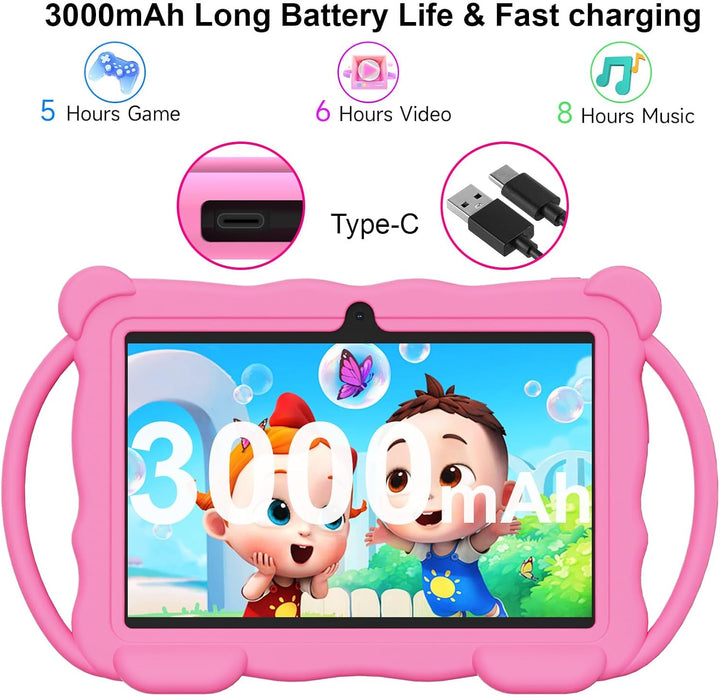 Vyrolinia Tablet para niños de 7 pulgadas, Android 14.0 para niños...