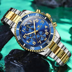 OLEVS Relojes para hombre, de cara grande, de acero inoxidable, resistente al agua, con fecha, analógicos, de cuarzo, modernos, de negocios, relojes de pulsera para hombre