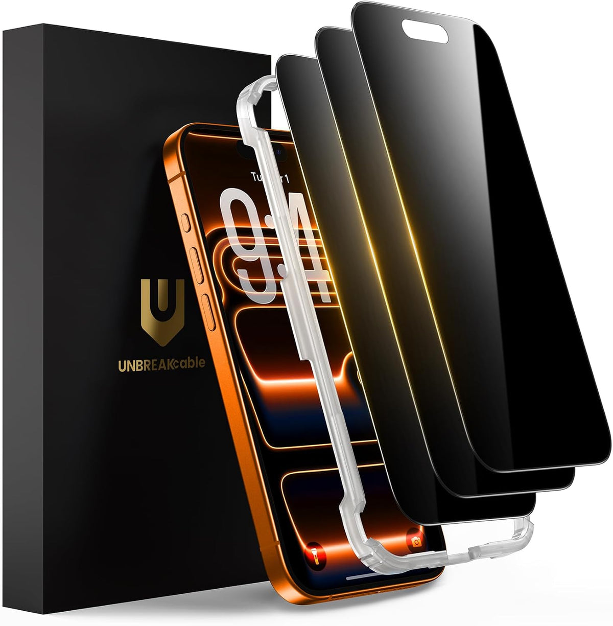 UNBREAKcable Protector de pantalla de privacidad para iPhone 17 Pro Max
