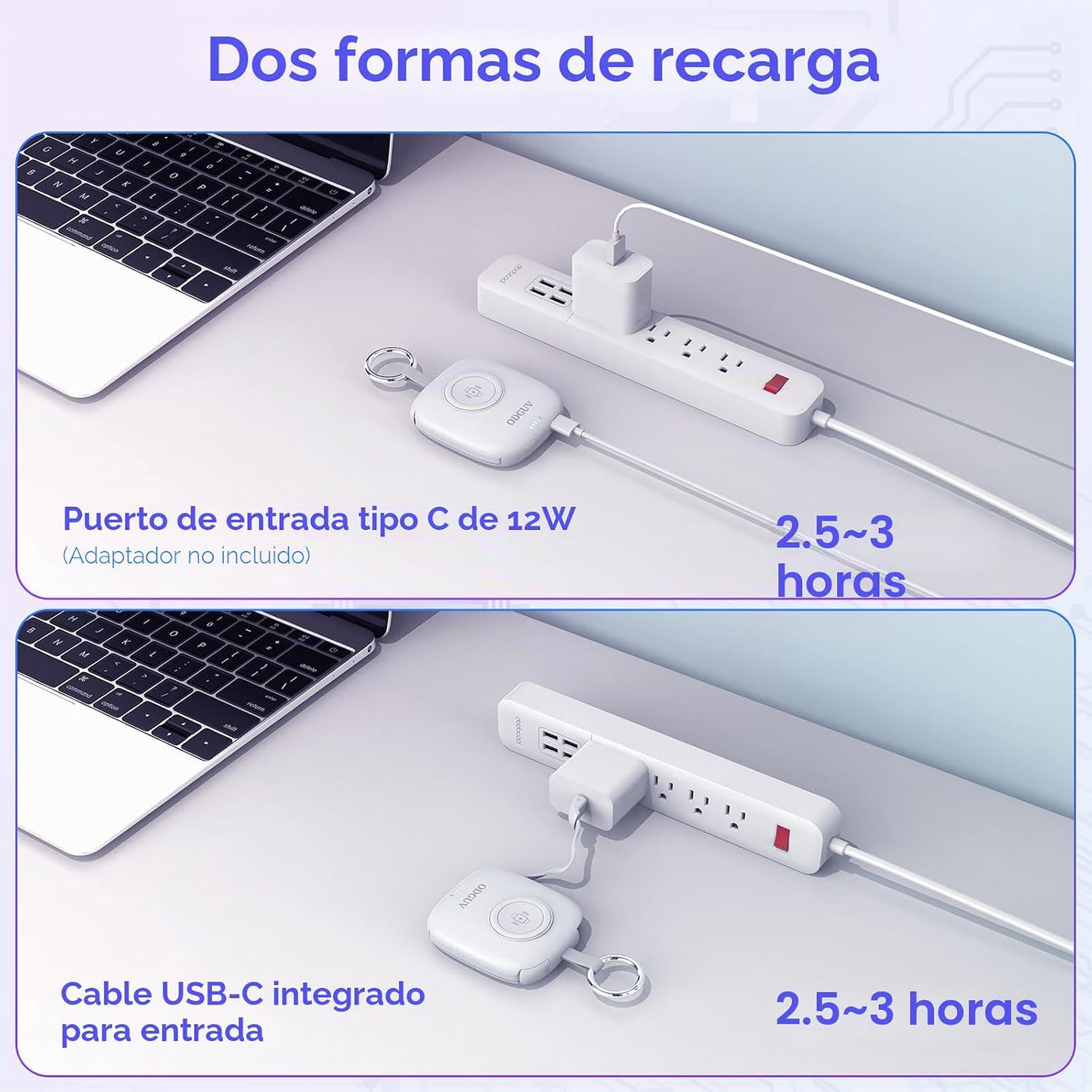 Cargador portátil pequeño de 5000 mAh, cargador inalámbrico iWatch...