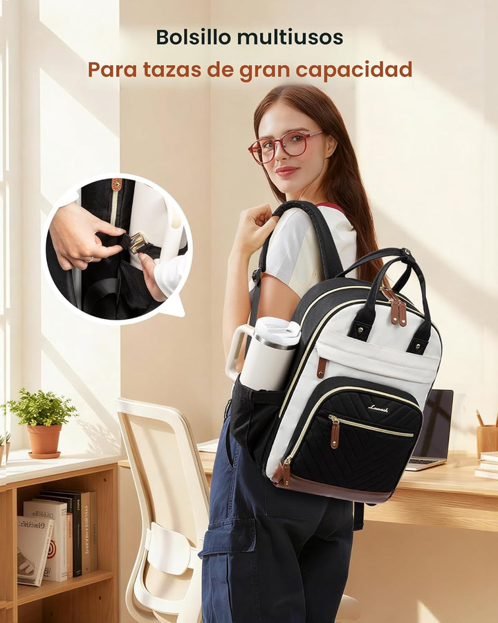 LOVEVOOK - Mochila para laptop para mujer, mochilas de viaje de tra...