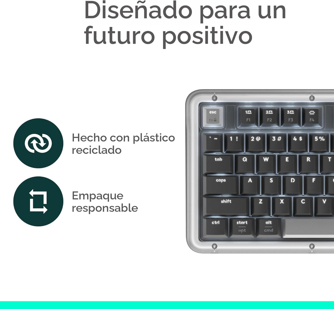 Logitech Alto Keys K98M Teclado mecánico inalámbrico con clicky, te...
