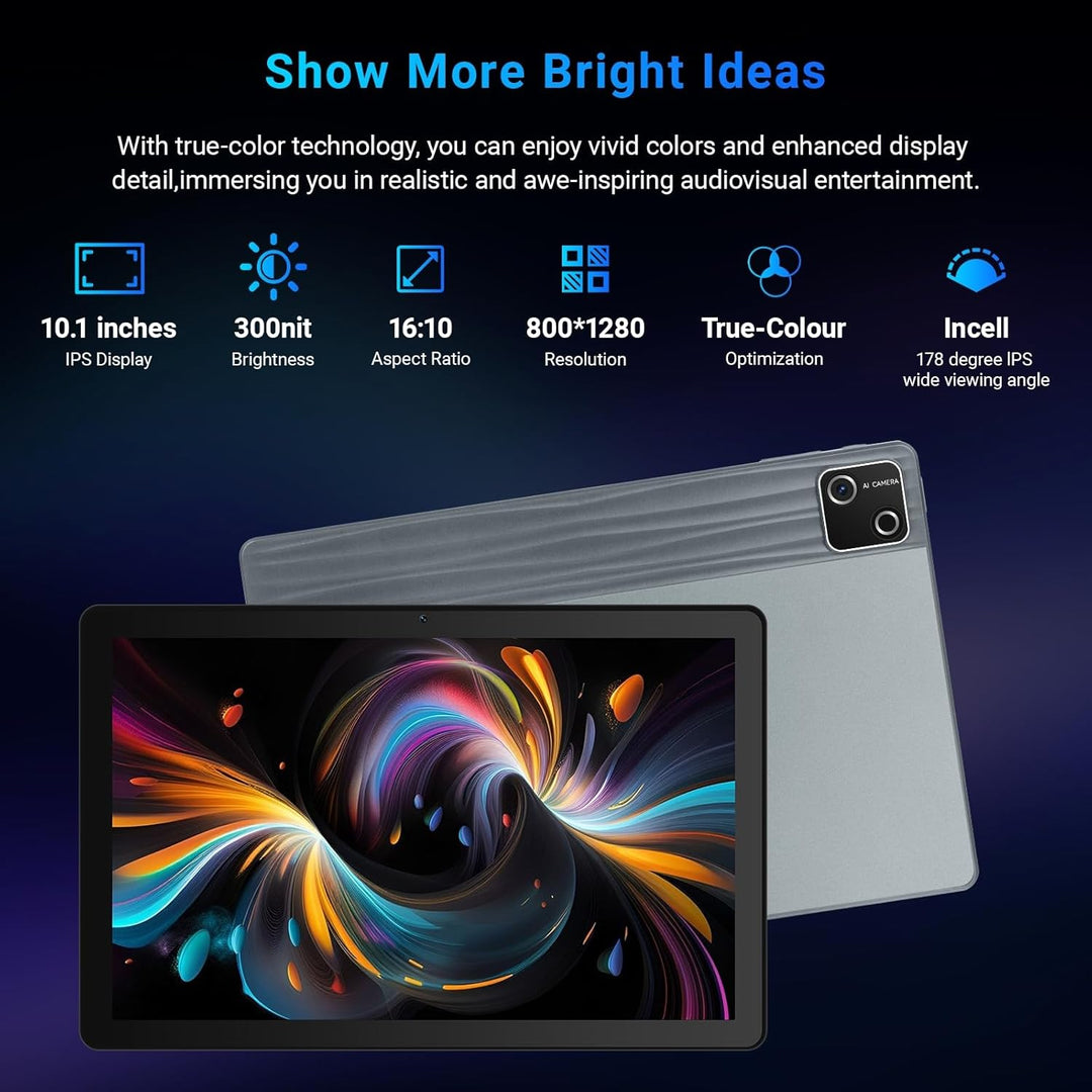Tableta, tableta de 10 pulgadas Android 15 con procesador Octa-core...