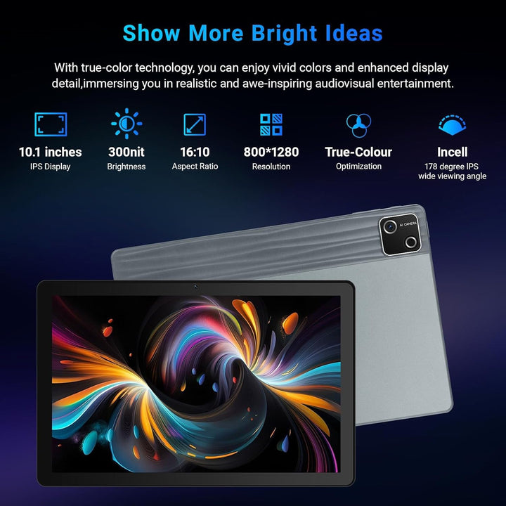 Tableta, tableta de 10 pulgadas Android 15 con procesador Octa-core...